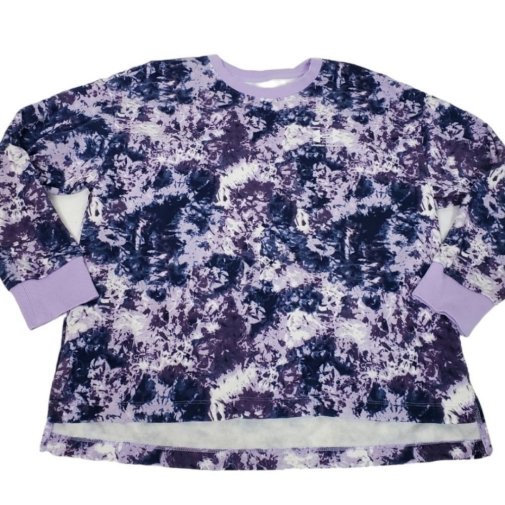 Under Armor Tie-Dye Purple & White Crewneck Sweatshirt Women's Size SM